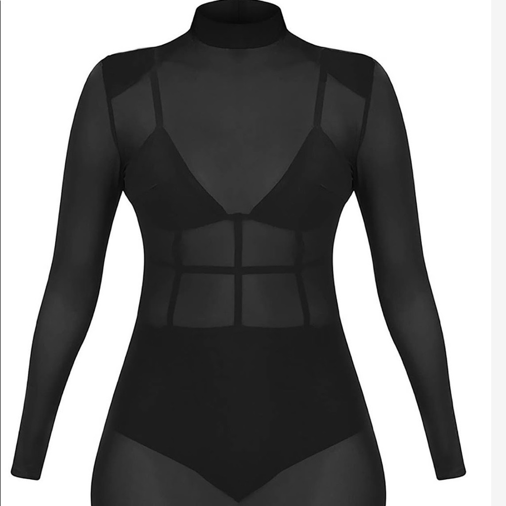 PrettyLittleThing Sheer Mesh Bodycon Dress